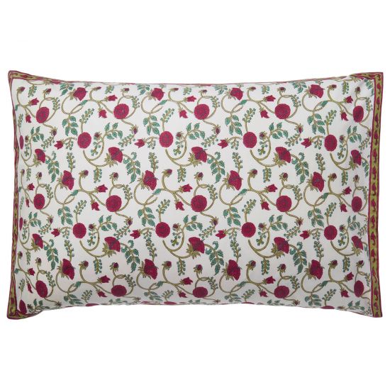 Poppy-Gina Reversible Pillow Case - Magenta